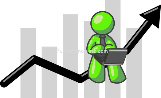 Clipart Illustration Of A Lime Green Man Conducting Business On A