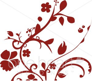 Clipart Red Flourish   Clipart Color Variations