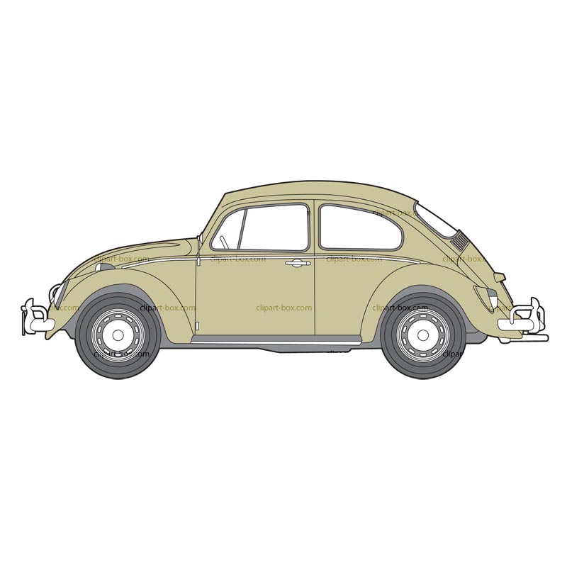 Clipart Volkswagen Beetle   Royalty Free Vector Design