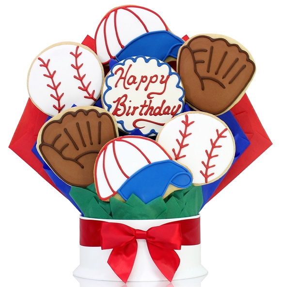 Corso S Baseball Cookie Gift Bouquet Delete   Gourmet Cookie Bouquets    