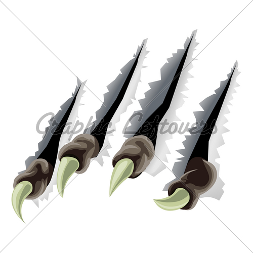 Creature Claws Tearing Through Background   Gl Stock Images