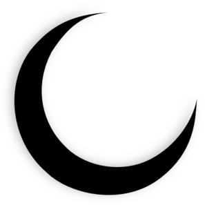 Crescent Moon Black Clip Art