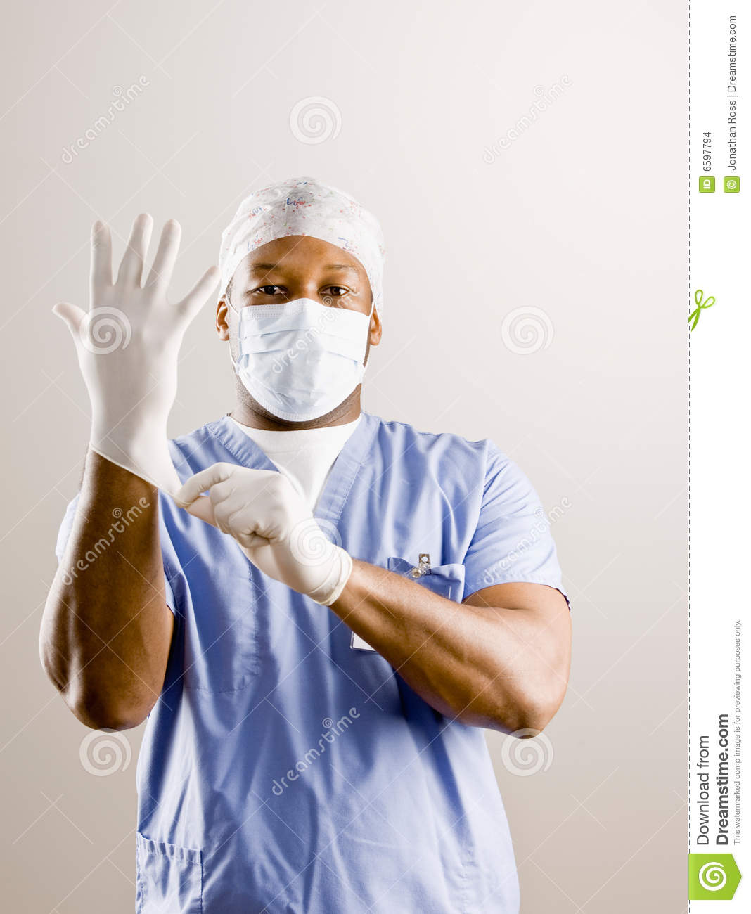 Doctor In Scrubs Surgical Mask Surgical Cap Stock Images   Image    