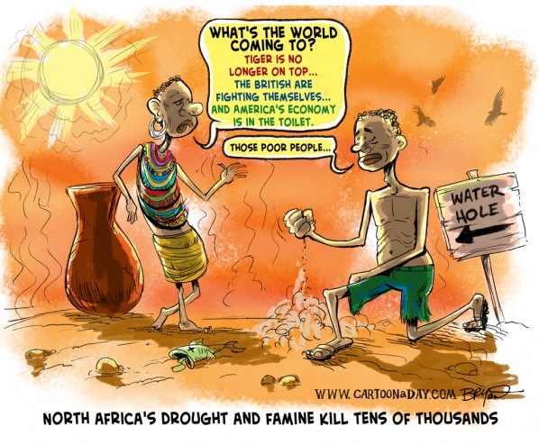 Famine Cartoon Drought Kills Africans Cartoon