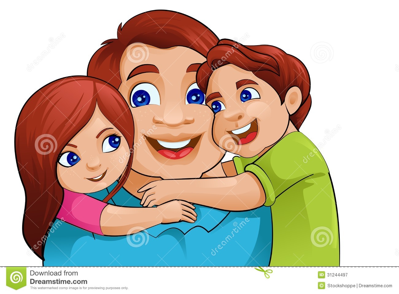     Free Stock Photography  Father S Day Background With Father And Kids