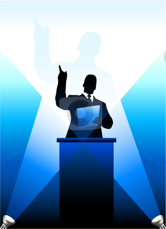 Go Back   Gallery For   Person Speaking At Podium Clipart