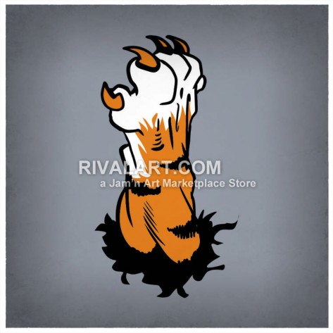 Home   Mascot Clipart   Tiger Clipart   Tiger Claw Tearing Thru