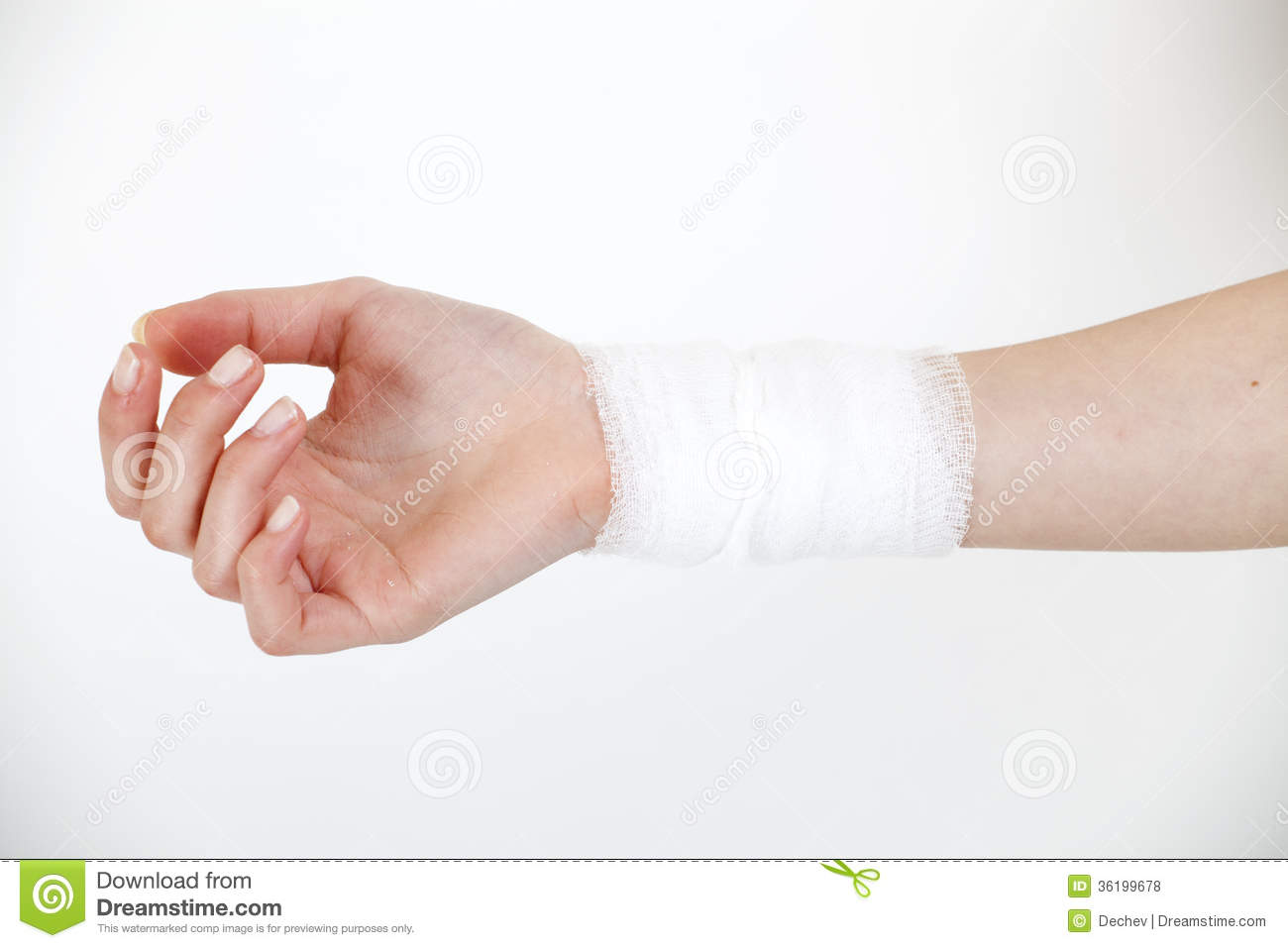 Medicine Bandage On Injury Hand Royalty Free Stock Photos   Image