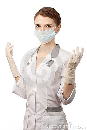 More Similar Stock Images Of   Nurse In Gloves And Mask  