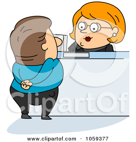 Of A Bank Teller Assisting A Customer By Bnp Design Studio