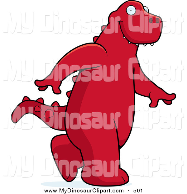 Of A Walking Red Dinosaur Dinosaur Clip Art Cory Thoman