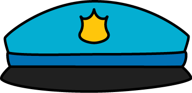 Police Hat Clip Art   Police Hat With A Yellow Police Badge