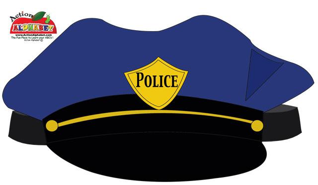 Police Hat Paper Craft 1 Print Out Police Hat 2 Color Hat Blue And    
