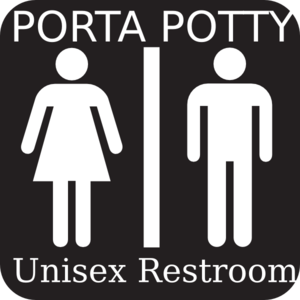 Porta Potty Unisex Restroom Sign Clip Art At Clker Com   Vector Clip