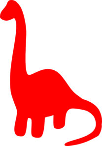 Red Dinosaur Silhouette Clip Art At Clker Com   Vector Clip Art Online