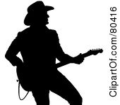 Rf Clipart Illustration Of A Black Silhouette Of A Country Western