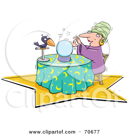 Royalty Free  Rf  Clipart Illustration Of A Fortune Teller With Her