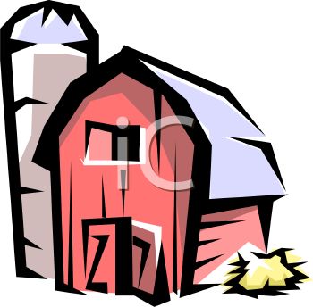 Rustic Barn And Grain Silo   Royalty Free Clip Art Image