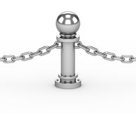 Tiled Chain Barrier Royalty Free Stock Photo