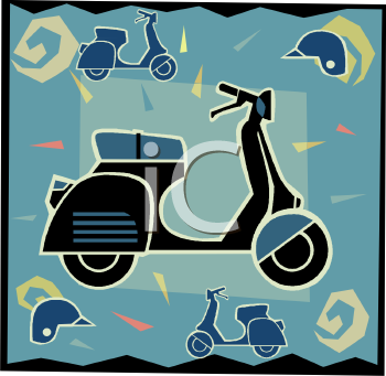 Transportation Icon Design Scooter   Royalty Free Clip Art Image