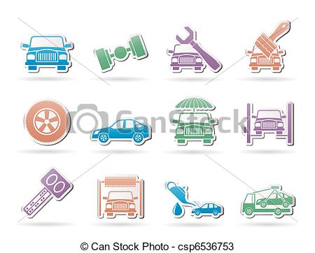 Vector   Auto Service And Transportation   Stock Illustration Royalty