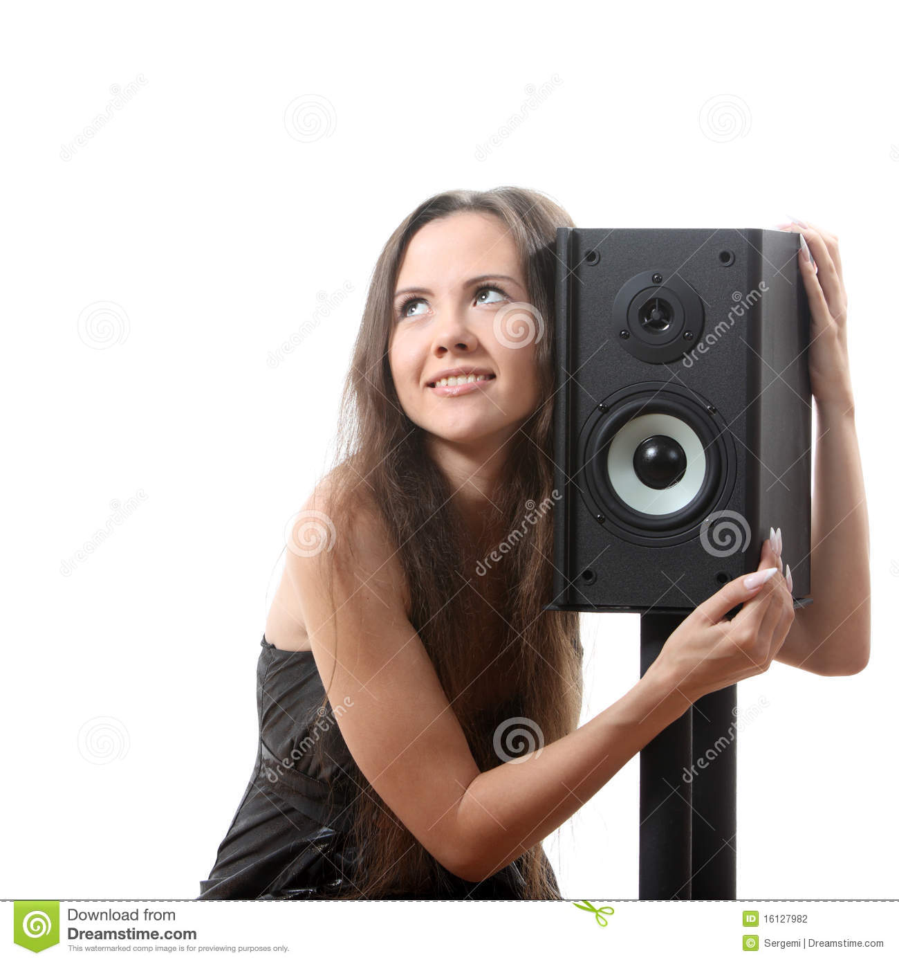 Woman With A Speaker Stock Photography   Image  16127982