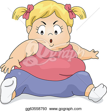Art   Obese Kid Exercising  Clipart Drawing Gg63558793   Gograph