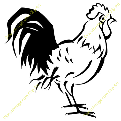 Clipart 11781 Rooster   Rooster Mugs T Shirts Picture Mouse Pads