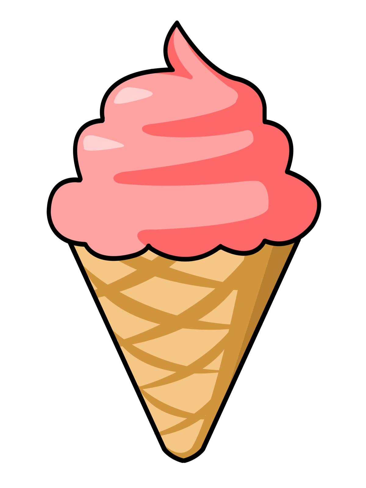 Clipartlord Com Exclusive This Cute Cartoon Ice Cream In Cone Clip Art