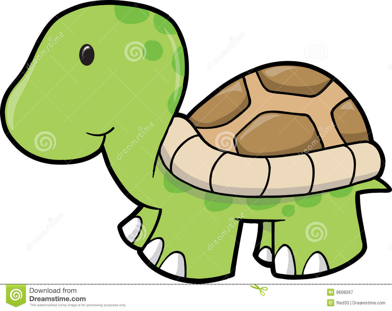 Cute Baby Frog Clipart Cute Turtle Vector Illustration 9608267 Jpg