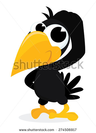 Cute Crow Stock Vectors   Vector Clip Art   Shutterstock