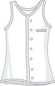 Description  Clip Art Picture Of A White Tank Top That Buttons Up The