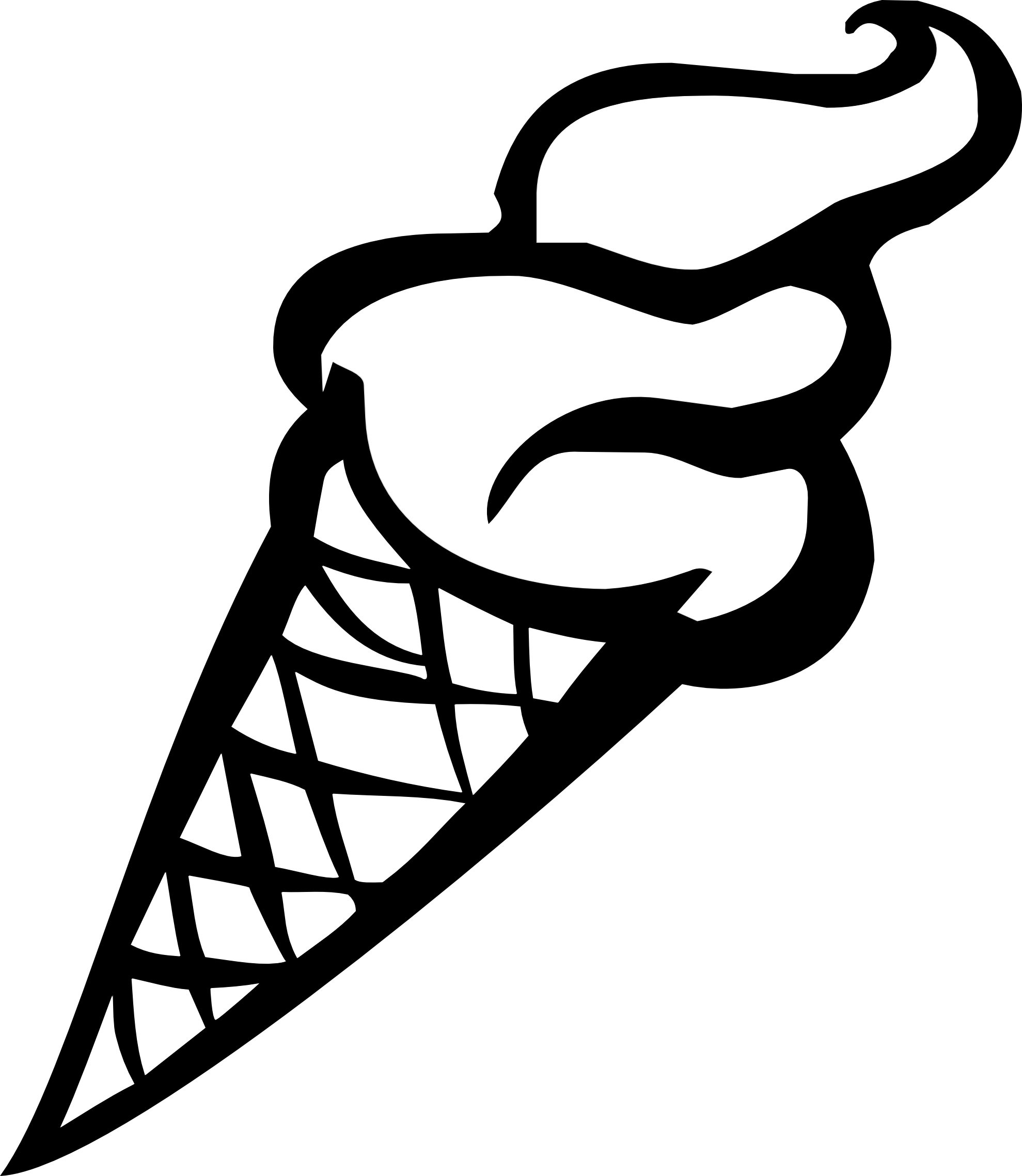 Food Ice Cream Cone Eis Black White Line Art Scalable Vector Graphics