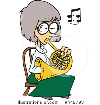 French Horn Clipart  442793 By Ron Leishman   Royalty Free  Rf  Stock