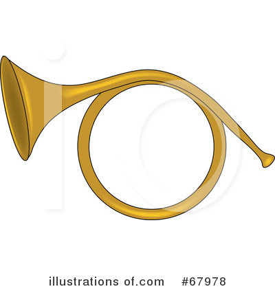 French Horn Clipart Illustration By Pams Clipart   Stock Sample  67978