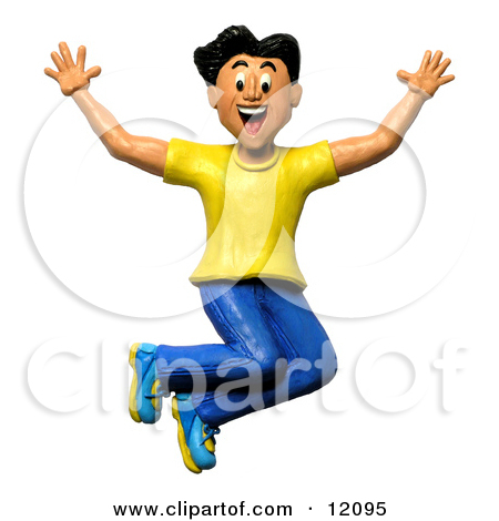 Happy Clip Art 12095 Clay Sculpture Clipart Happy And Energetic Man