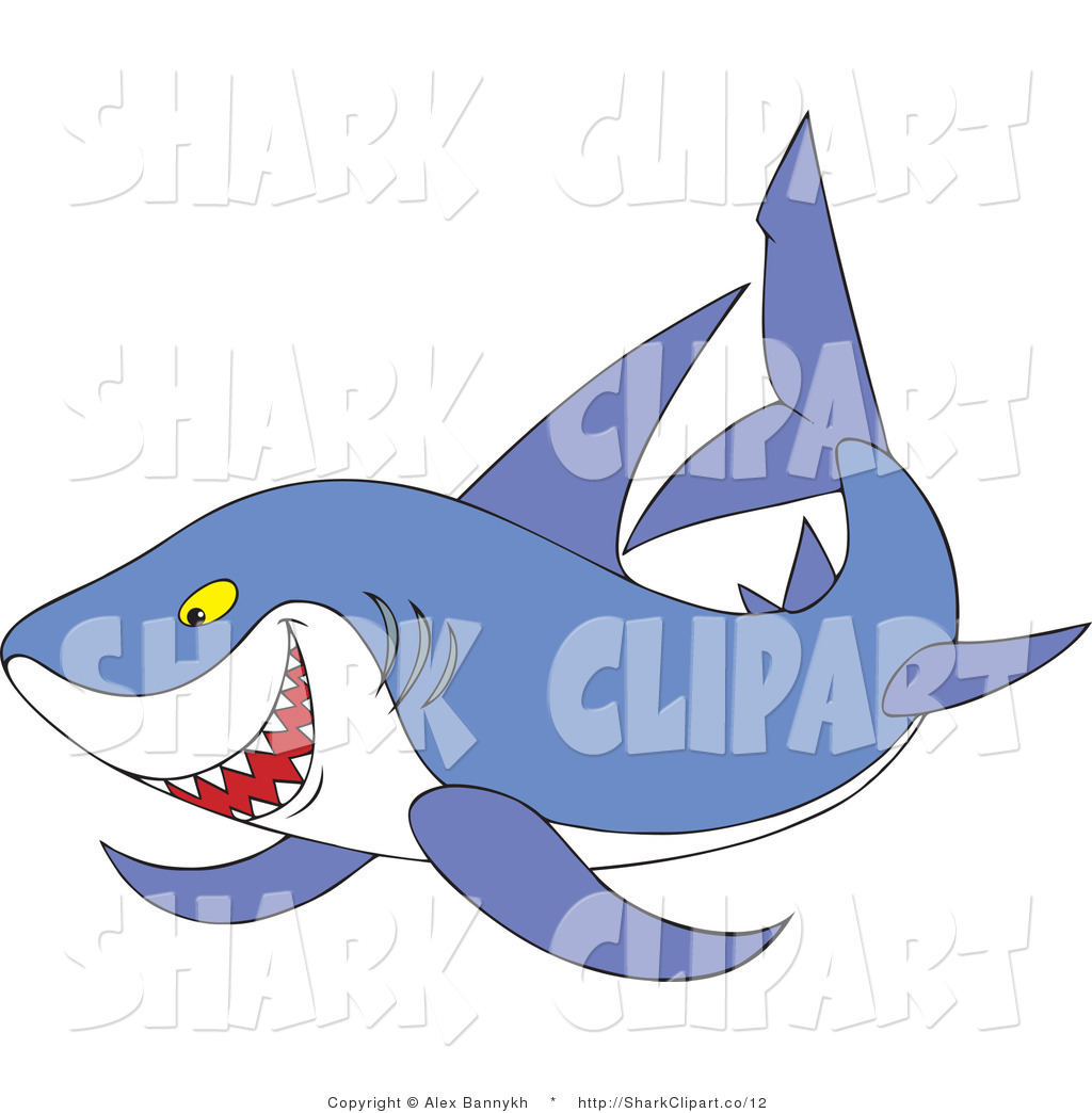Mean Purple Shark On White Shark Clip Art Alex Bannykh