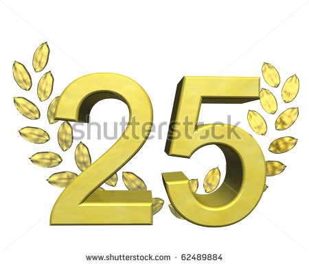 Number 25 Clipart Golden Number 25   Stock Photo