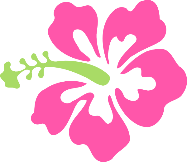 Pink Green Hibiscus Clip Art At Clker Com   Vector Clip Art Online