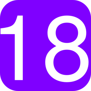Rounded Square With Number 18 Clip Art At Clker Com   Vector Clip