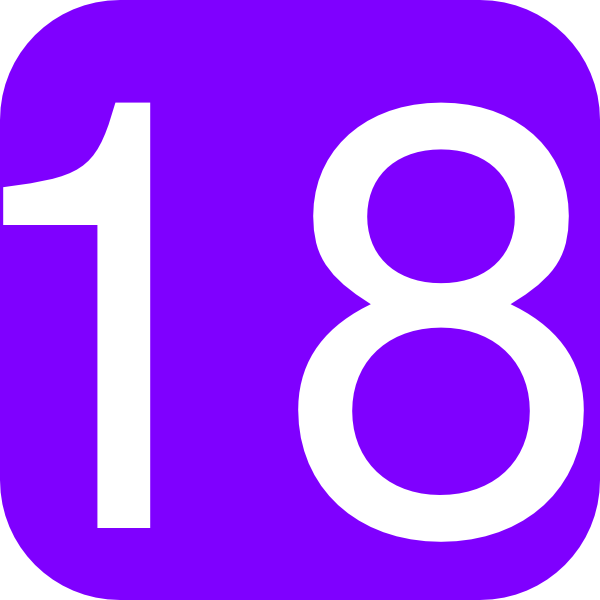 Rounded Square With Number 18 Clip Art At Clker Com   Vector Clip    