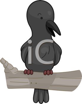 Royalty Free Clipart Image  Cute Cartoon Crow