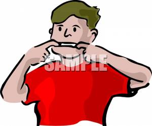 Silly Boy Making Faces Clipart Image