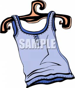 Tank Top On A Hanger   Royalty Free Clipart Picture