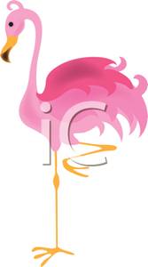 Artistic Flamingo   Royalty Free Clipart Picture
