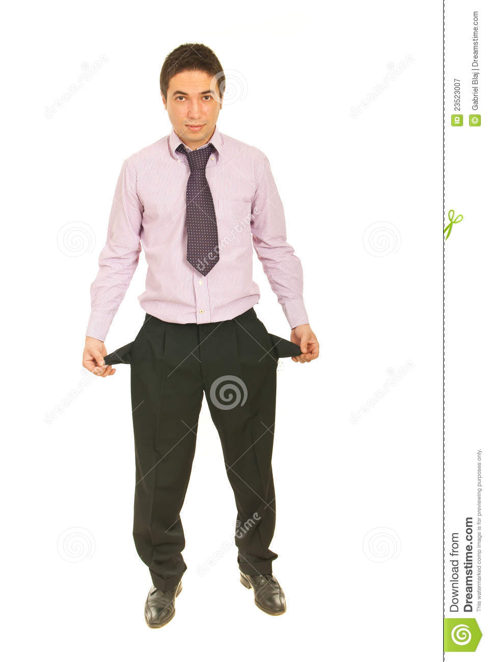 Business Man With Empty Pockets Royalty Free Stock Photography   Image    