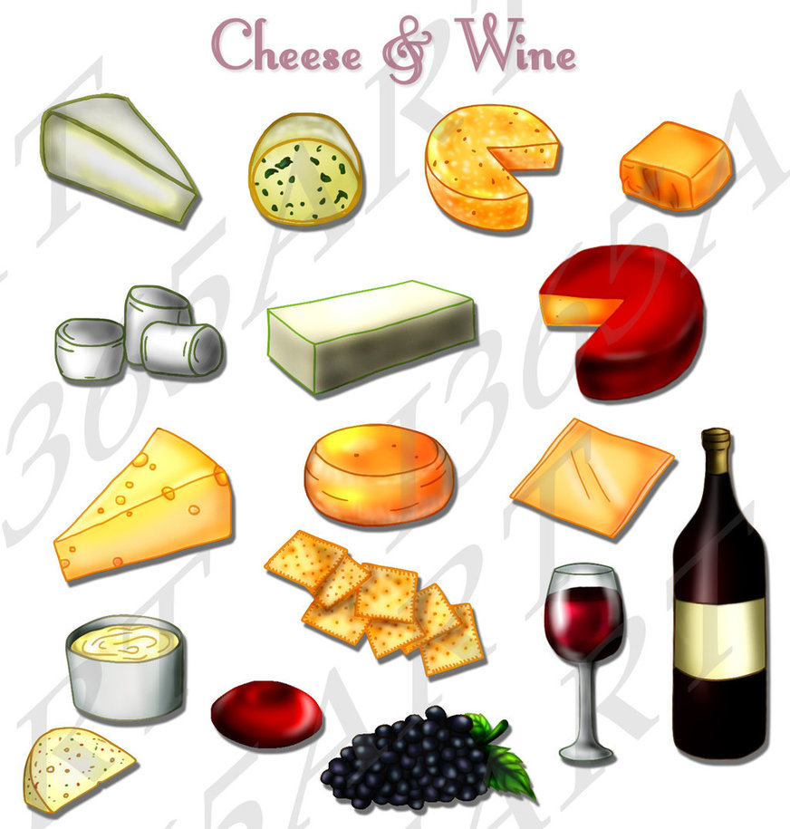 Cheese And Wine Clipart Set By Peipei22 On Deviantart