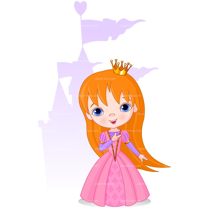 Clipart Cartoon Little Princess   Royalty Free Vector Design