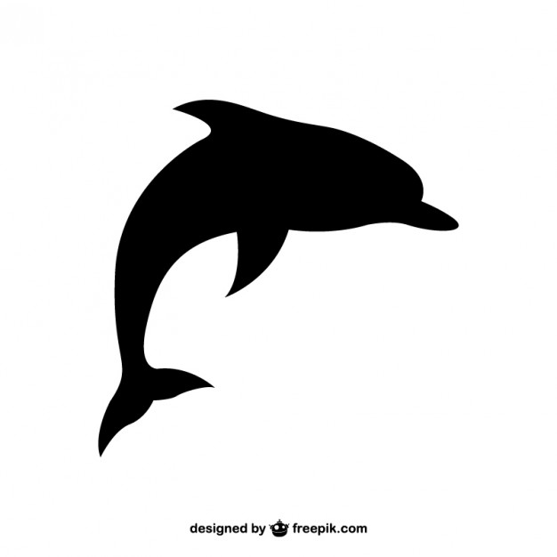 Dolphin Vector Silhouette Vector   Free Download