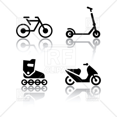 Entertainment And Extreme Sports Transport Facility Icons And Emblems
